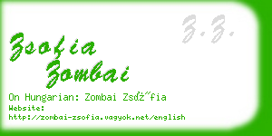 zsofia zombai business card